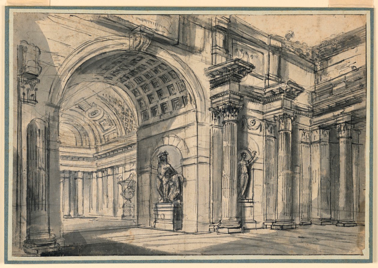 Architectural Fantasy: Palace Interior by Charles Michel Ange Challe