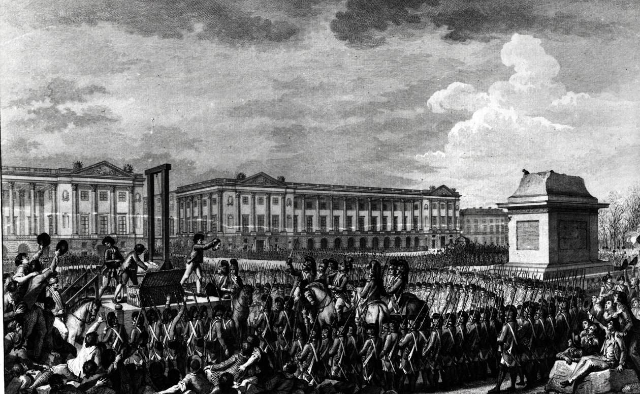 The Day of 21st January 1793: The Death of Louis XVI (1754-93) in Place de la Revolution, engraved by Isidore Stanislas Helman (1743-1809) by Charles Monnet