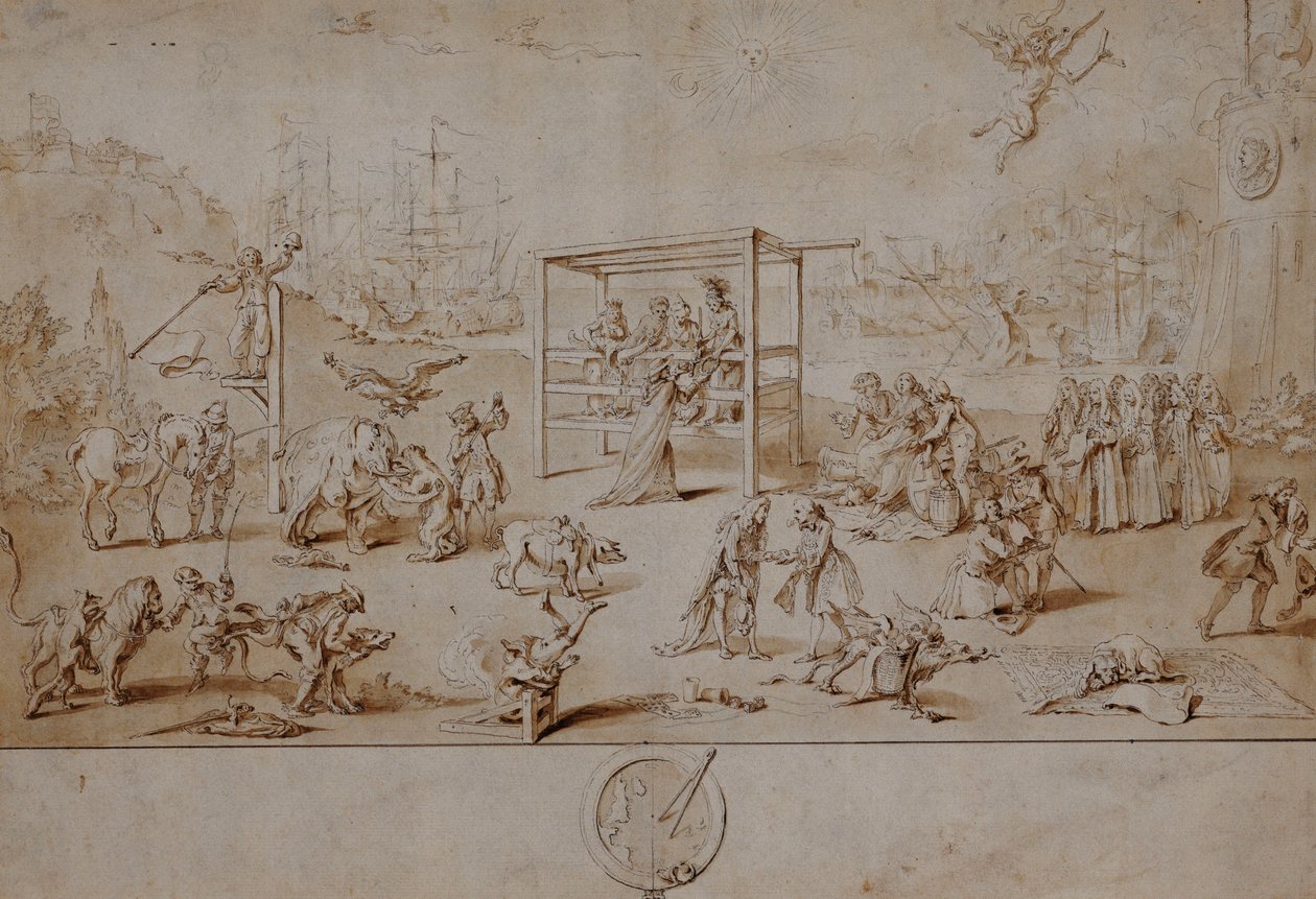 The European Race: An Allegorical Caricature on the State of Political Europe in 1738-9 by Charles Mosley