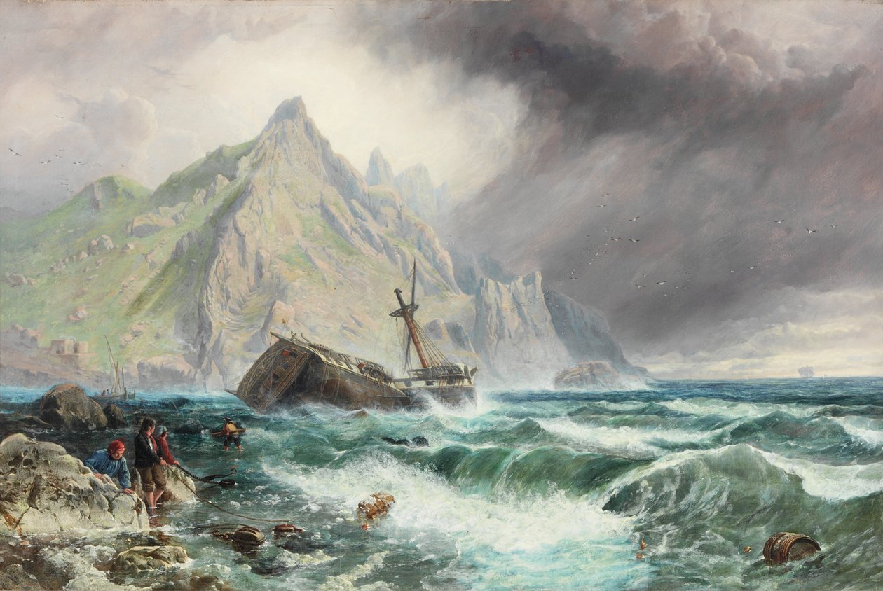 Wreck of a Frigate on the Southern Coast of Spain by Charles Napier Hemy