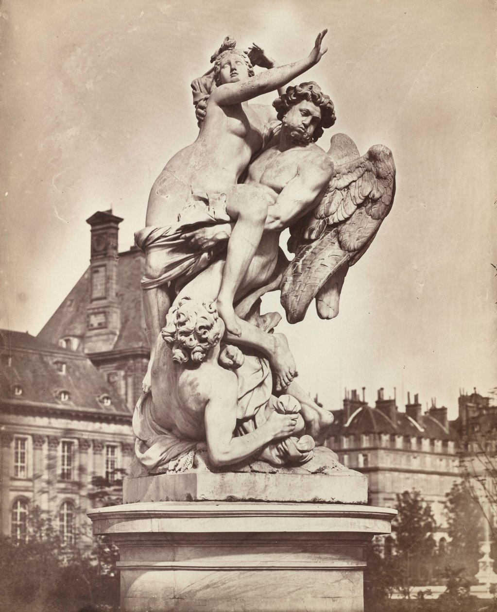 Statue of the Tuileries: G. Marsy and A. Flamen: Boreas Abducting Oreithyia by Charles Nègre