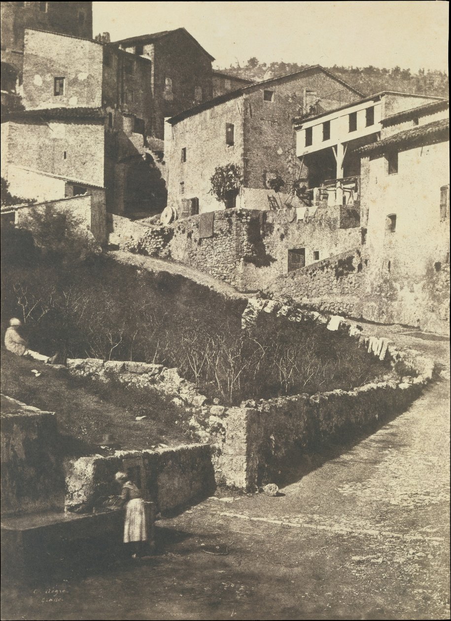 A Street in Grasse, 1852 by Charles Nègre