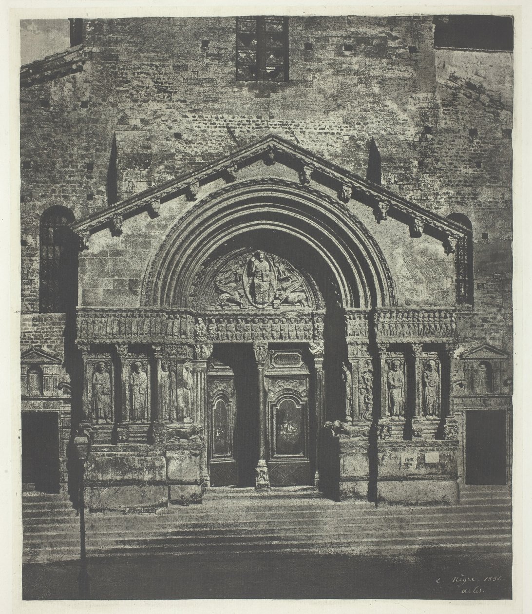 Arles: The West Porch of Saint-Trophime, October 21, 1854, Printed 1982 by Charles Nègre