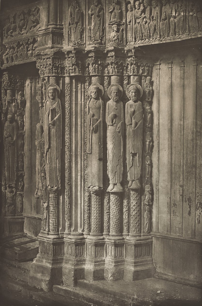 Chartres Cathedral. Right Door of the Royal Portal, West Side by Charles Nègre
