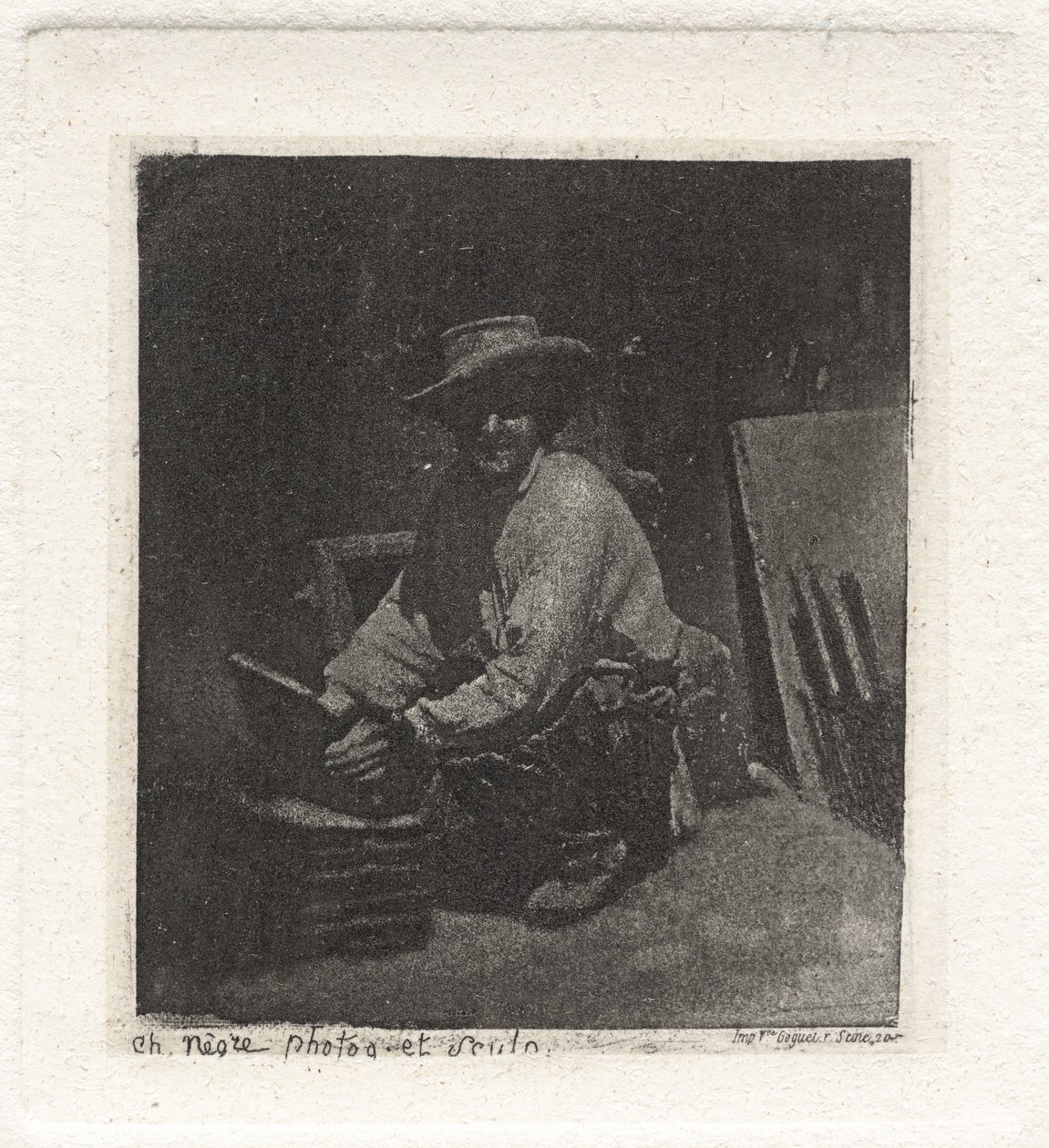 Plate I – The Crouching Mason by Charles Nègre, André Jammes