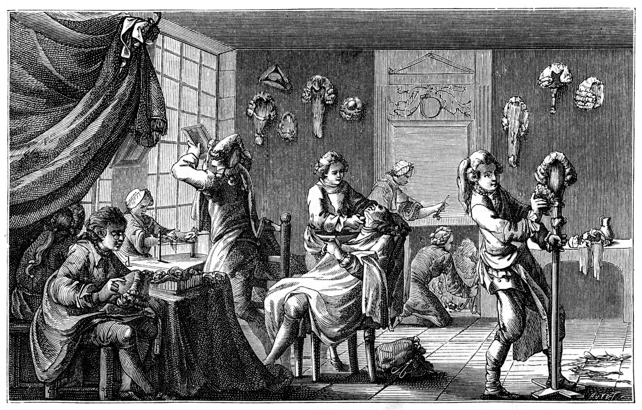 The Barbers Boutique, 1885 by Charles Nicolas Cochin