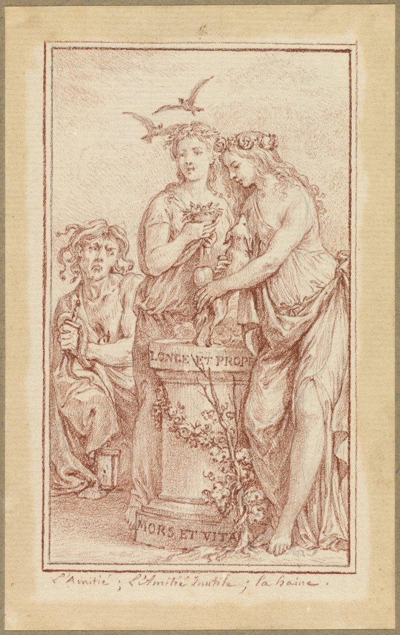 Friendship, Useless Friendship, and Hate by Charles Nicolas Cochin II