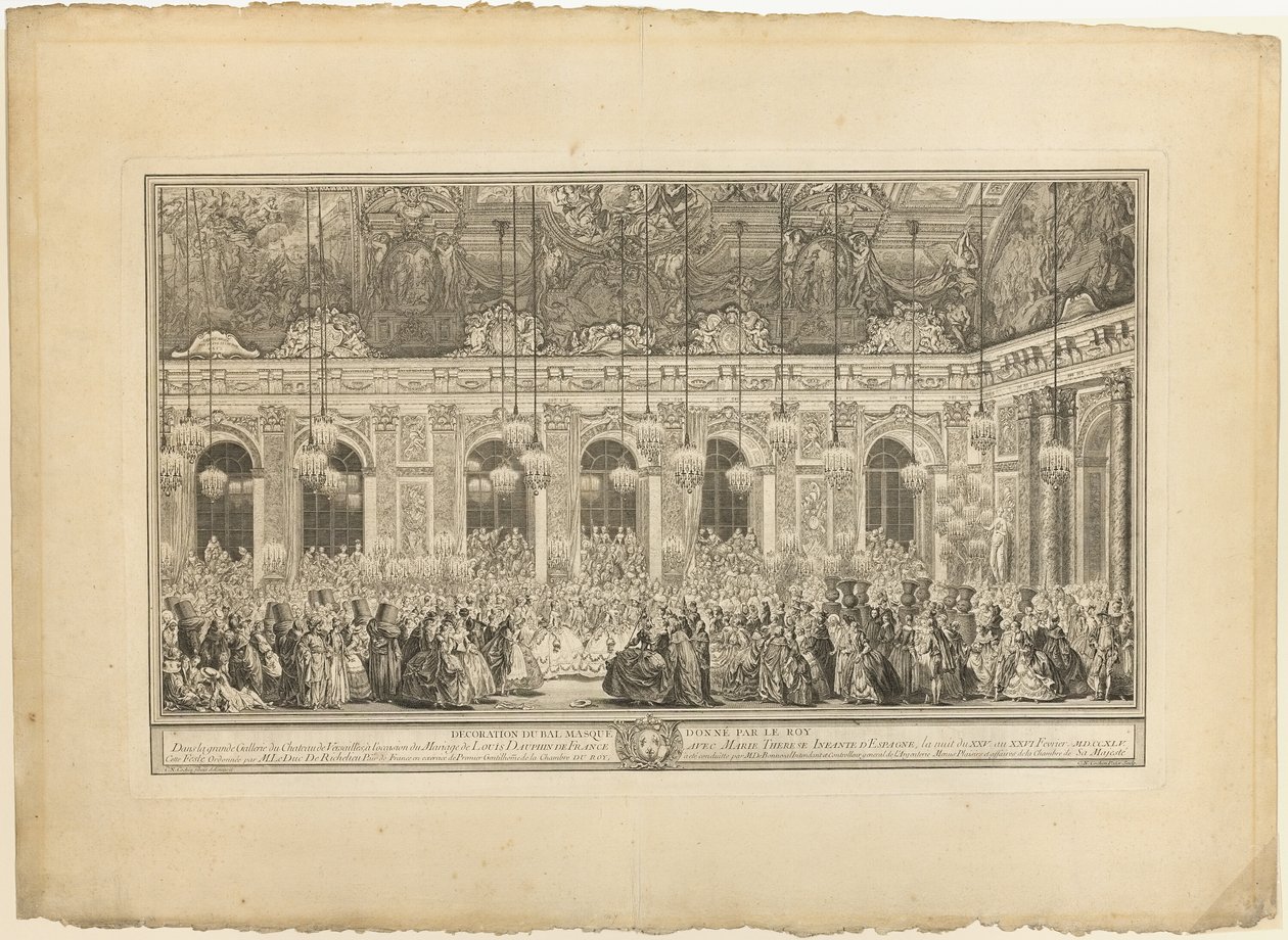 Decoration for a Masked Ball given by the King by Charles Nicolas Cochin I