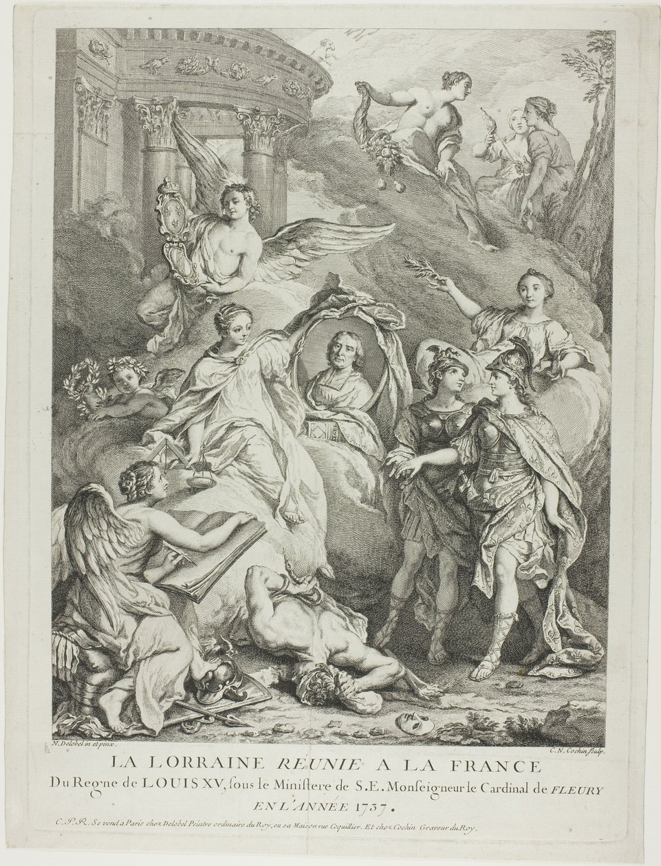 Lorraine Reunited with France by Charles Nicolas Cochin I