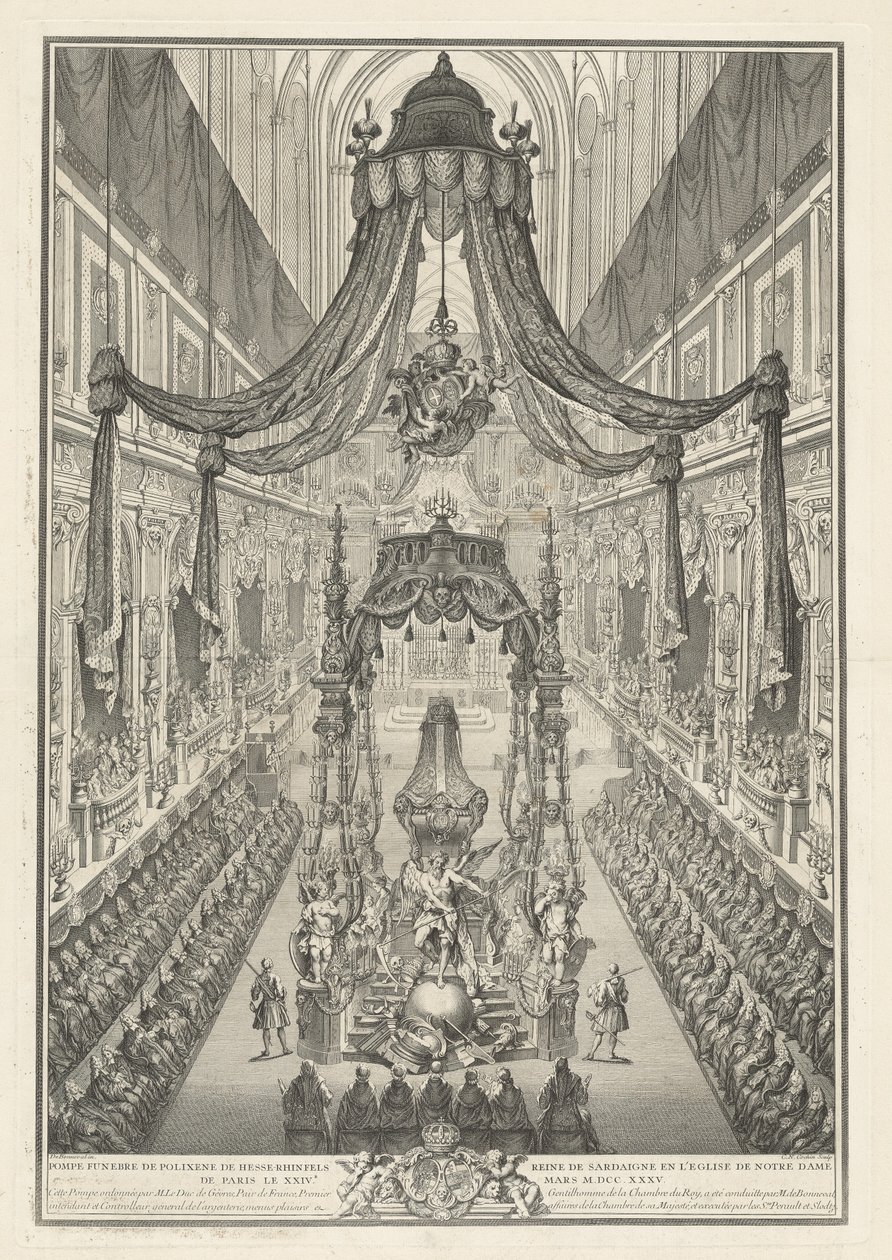 Funeral of Polyxena of Hesse-Rheinfels by Charles Nicolas Cochin I