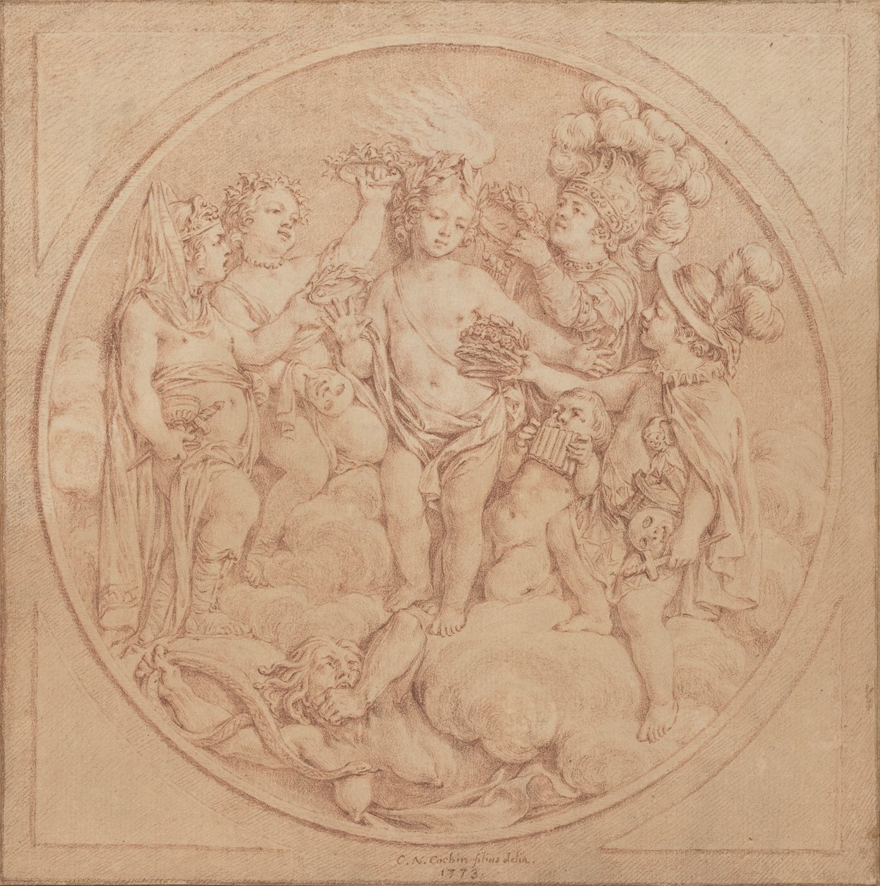 Allegory of Fame by Charles Nicolas II Cochin