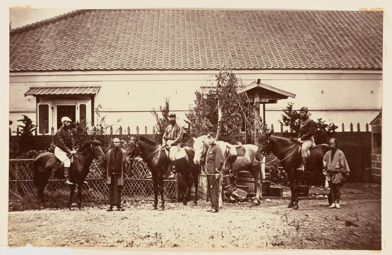 Military Group Portrait with Horses by Charles Parker