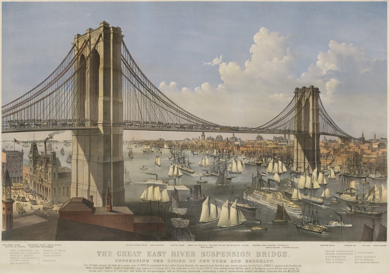 The Great East River Suspension Bridge by Charles Parsons