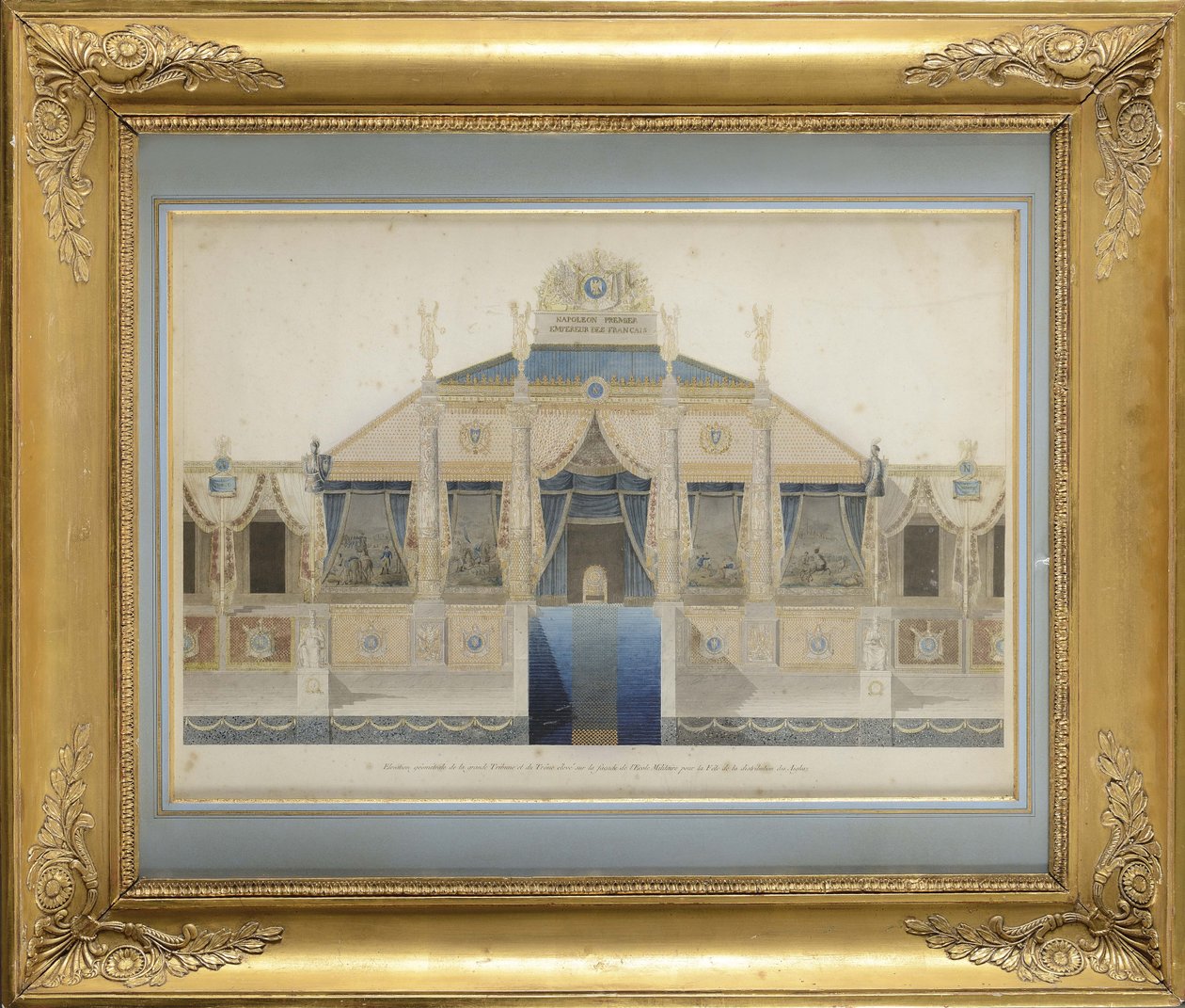 Project of the Great Tribune and the Throne for the Feast of the Distribution of Eagles by Charles Percier