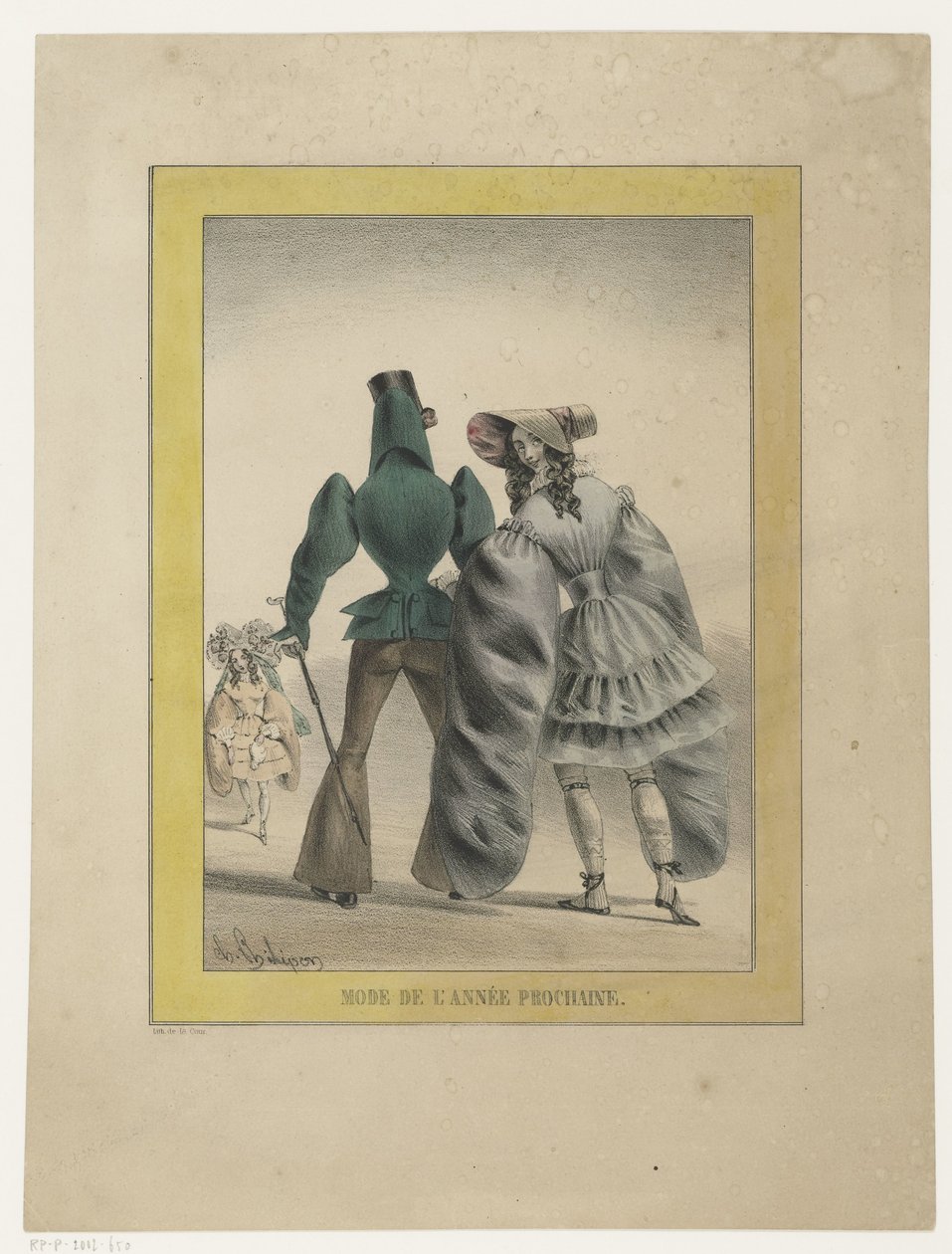 Man and Woman in Futuristic Fashion by Charles Philipon