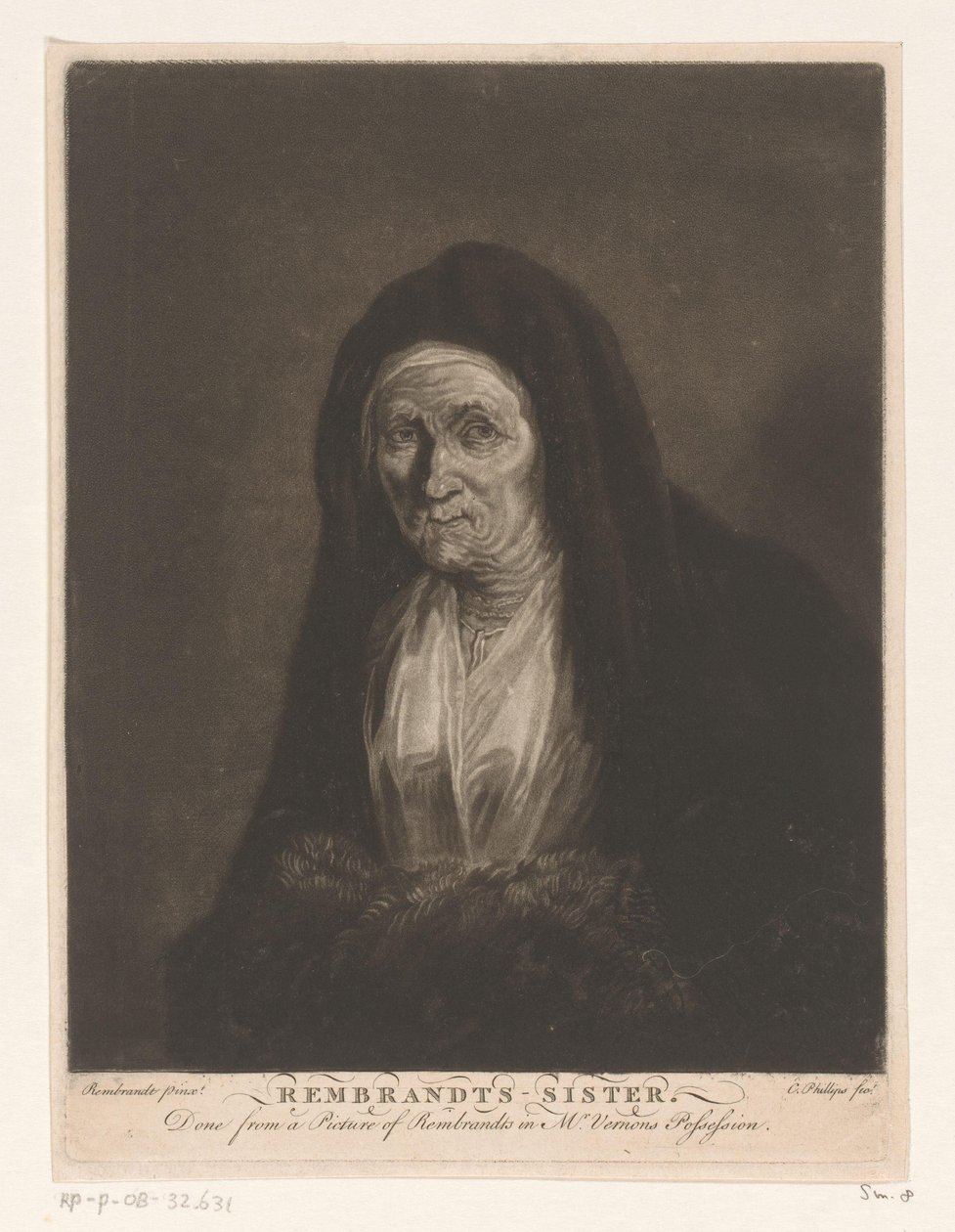 Portrait of an Unknown Old Woman by Charles Phillips