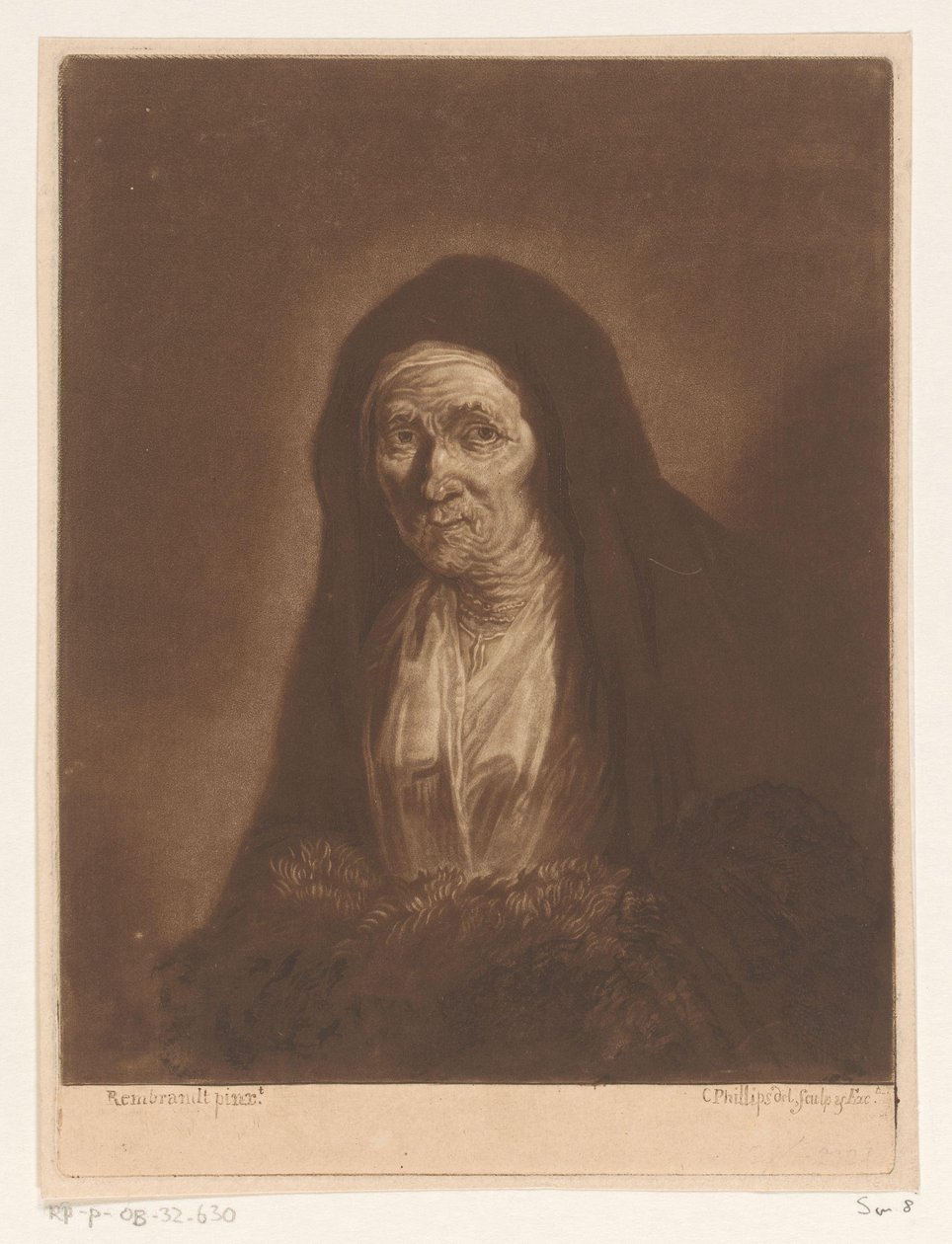 Portrait of an Unknown Old Woman by Charles Phillips