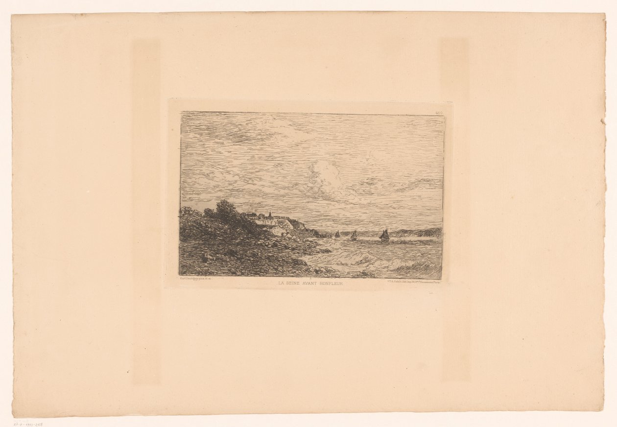 View of the Seine at Honfleur by Charles Pierre Daubigny