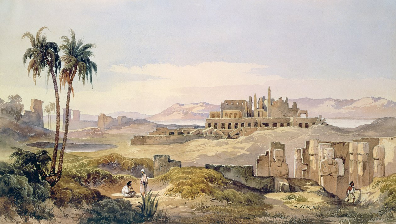 View of the Ruins of Karnak in Egypt by Charles Pierron