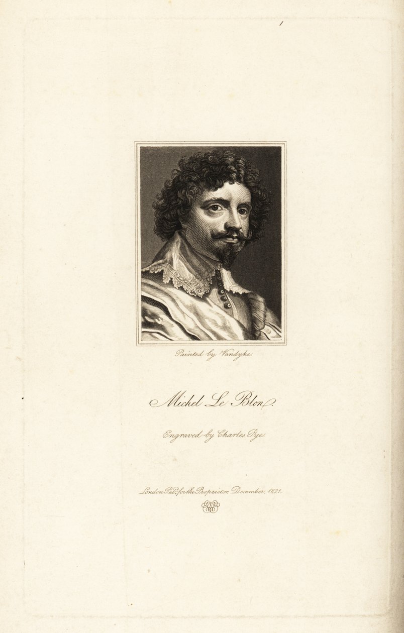 Portrait of Michel le Blon by Charles Pye