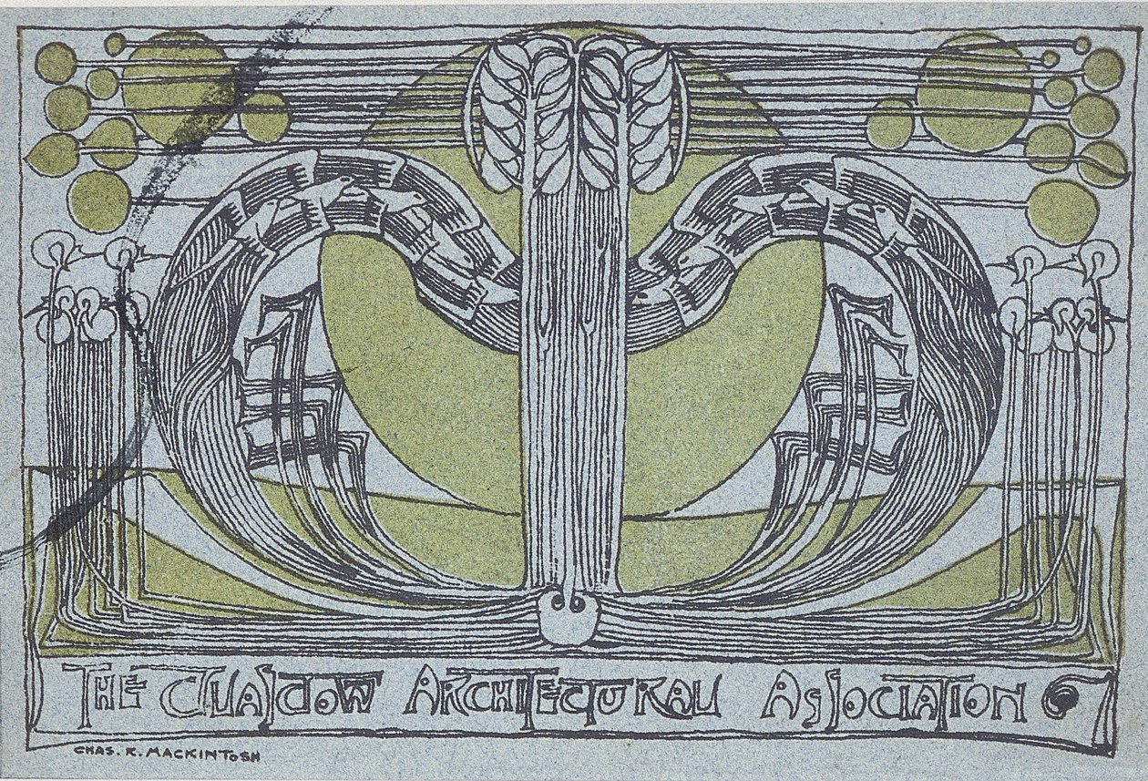 Conversazione Programme for the Glasgow Architectural Association, 1894 by Charles Rennie Mackintosh