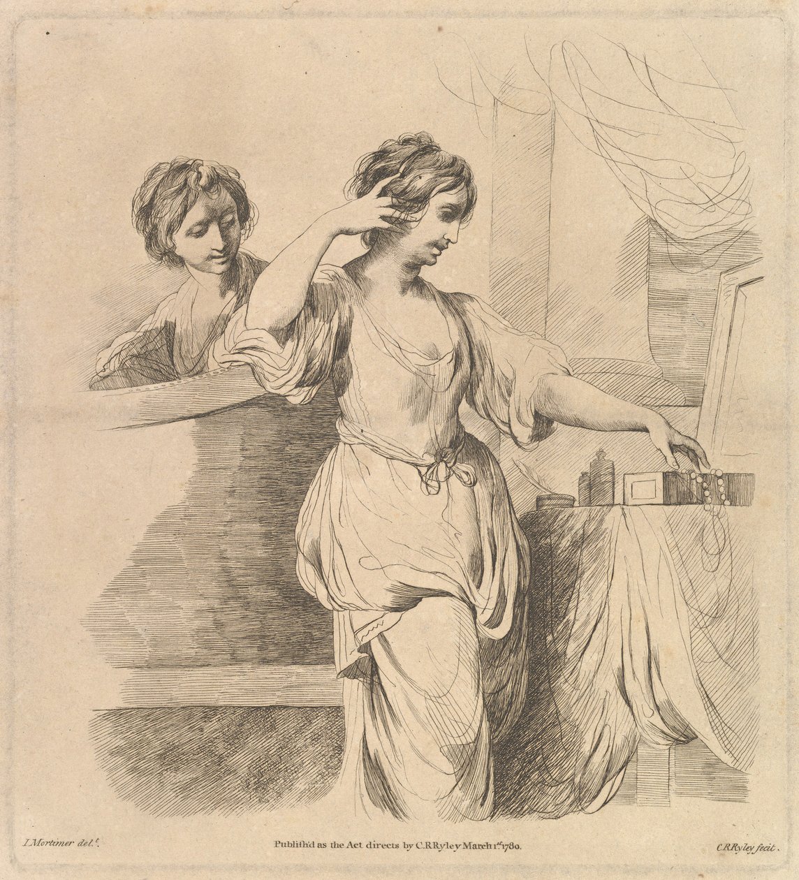 Woman at Her Toilet by Charles Reuben Ryley