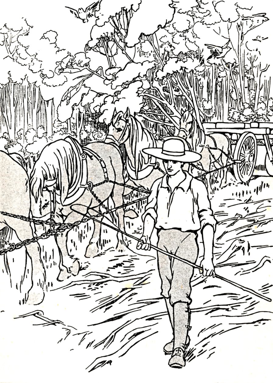 A Settler Clearing His Land by Charles Robinson