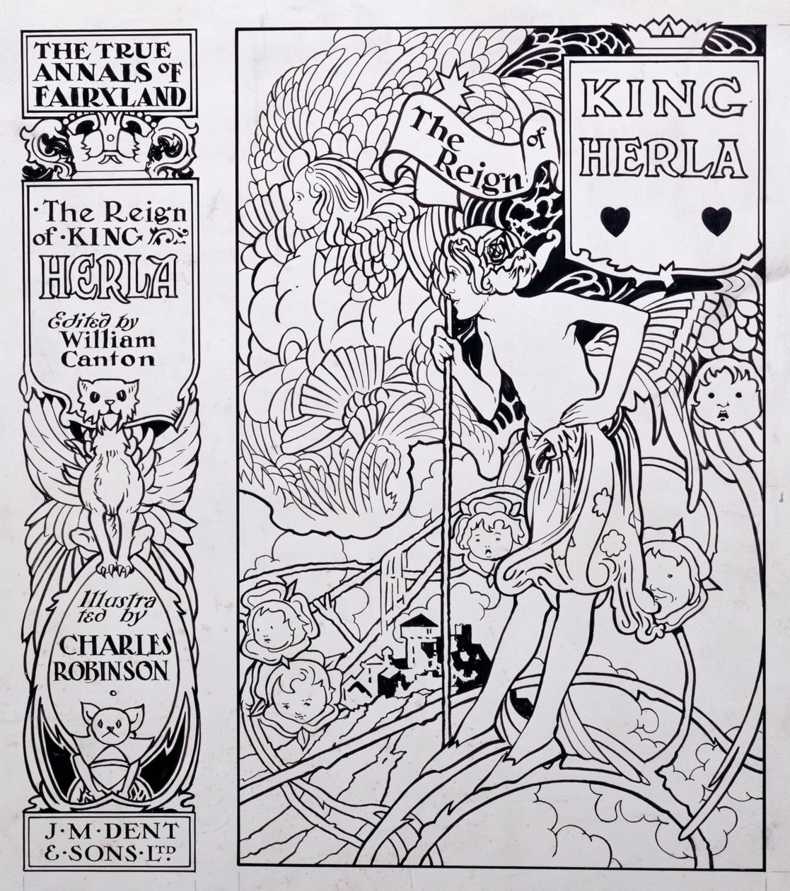 Front Cover Illustration for The True Annals of Fairyland, The Reign of King Herla, Edited by William Canton, Published 1900 by Charles Robinson