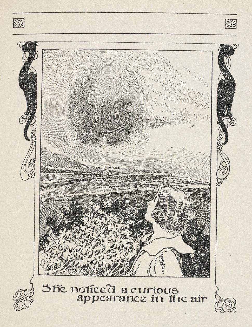 She Noticed a Curious Appearance in the Air. Alice and the Cheshire Cat. by Charles Robinson