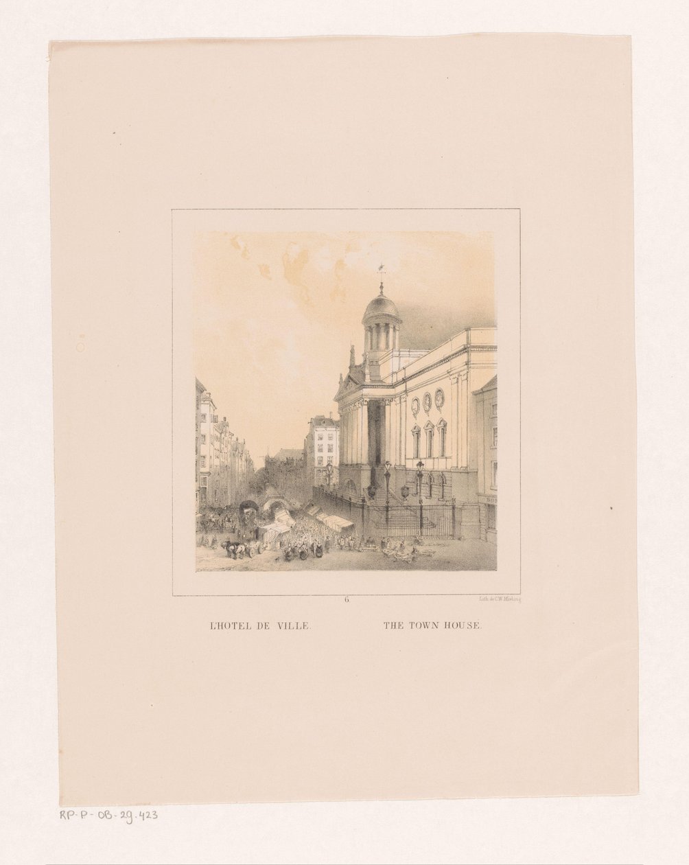 View of the Town Hall in Rotterdam by Charles Rochussen