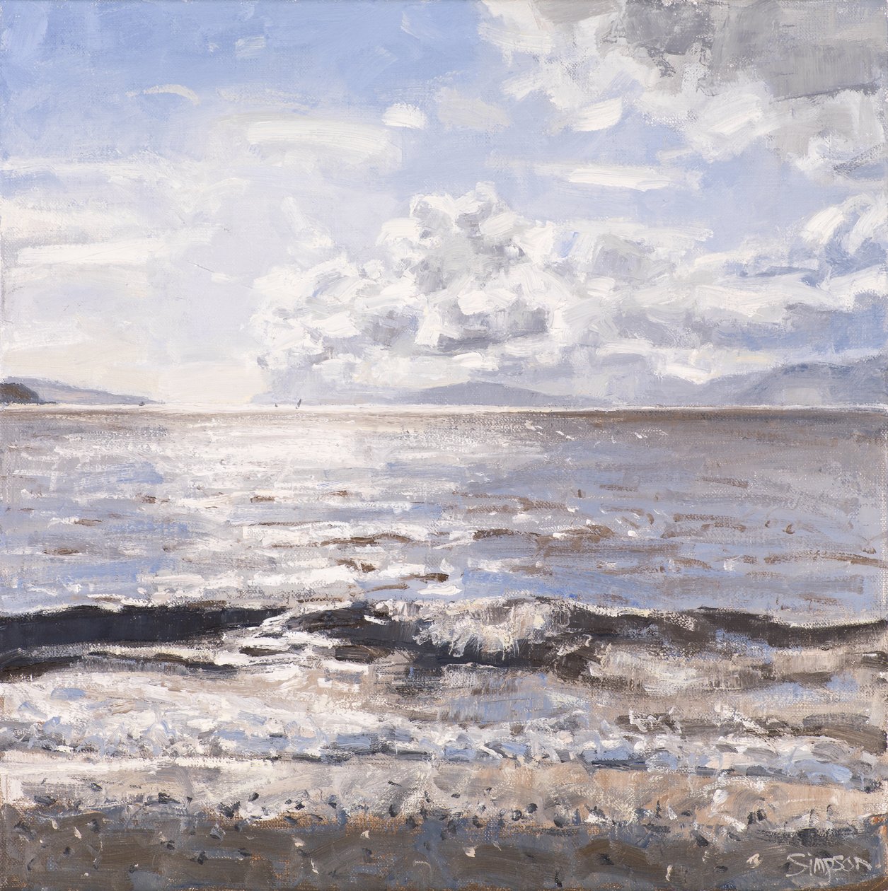 Grey Sea, Ledaig, 2017 by Charles Simpson