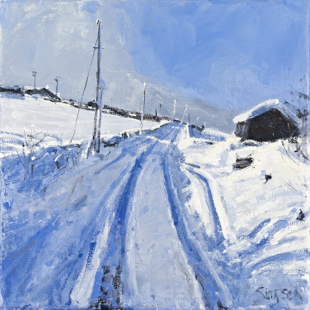 Snow Covered Road, 2010 by Charles Simpson