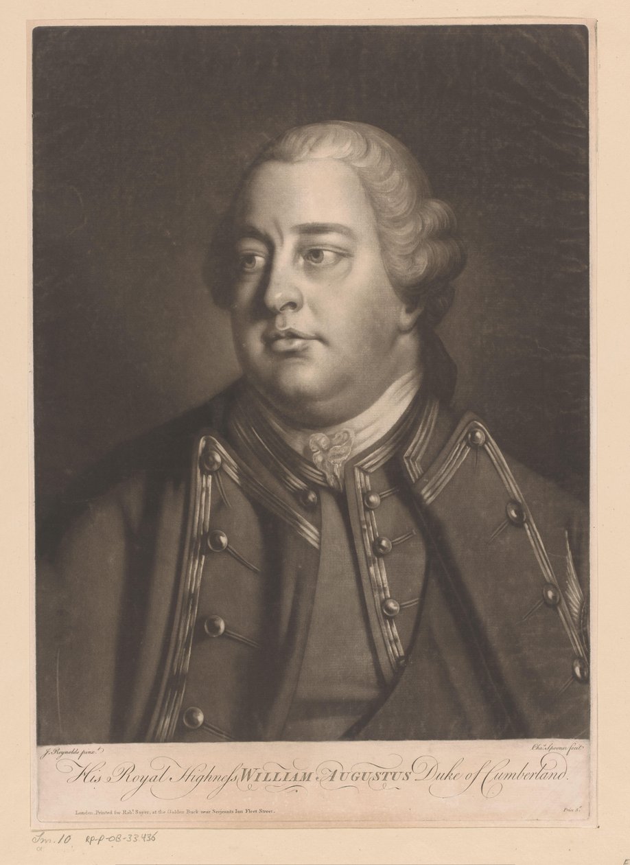 Portrait of William Augustus, Duke of Cumberland by Charles Spooner