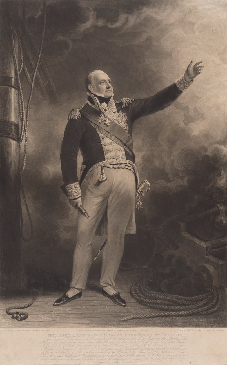 The Right Honorable Edward Lord Viscount Exmouth by Charles Turner