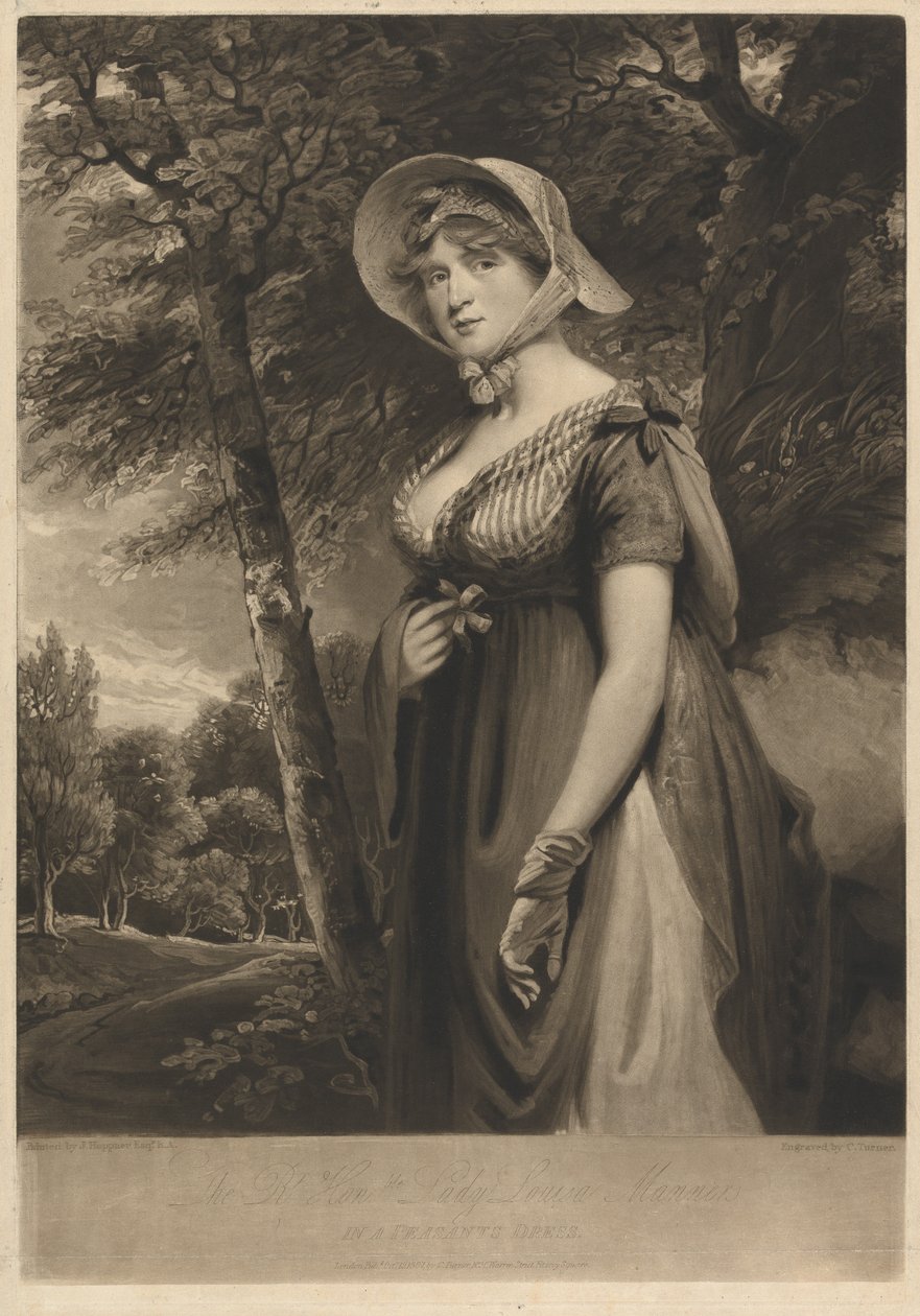 The Right Honorable Lady Louisa Manners in a Peasant
