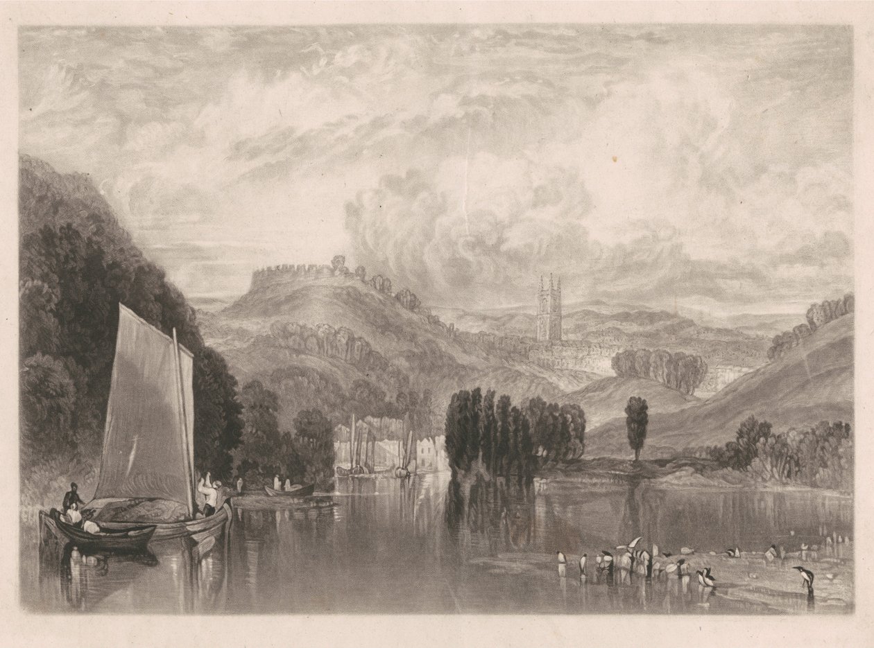 Totnes, on the River Dart by Charles Turner