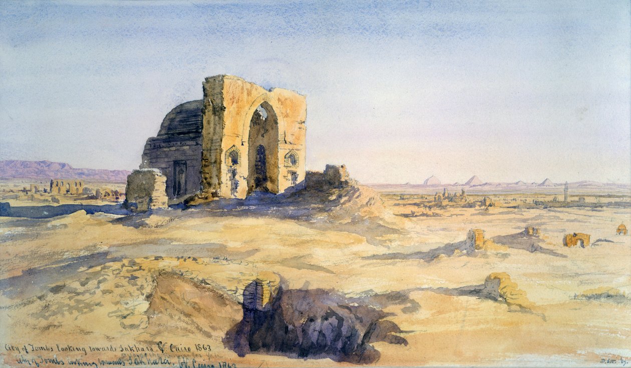 City of Tombs Looking Towards Sakkara and Cairo by Charles Vacher