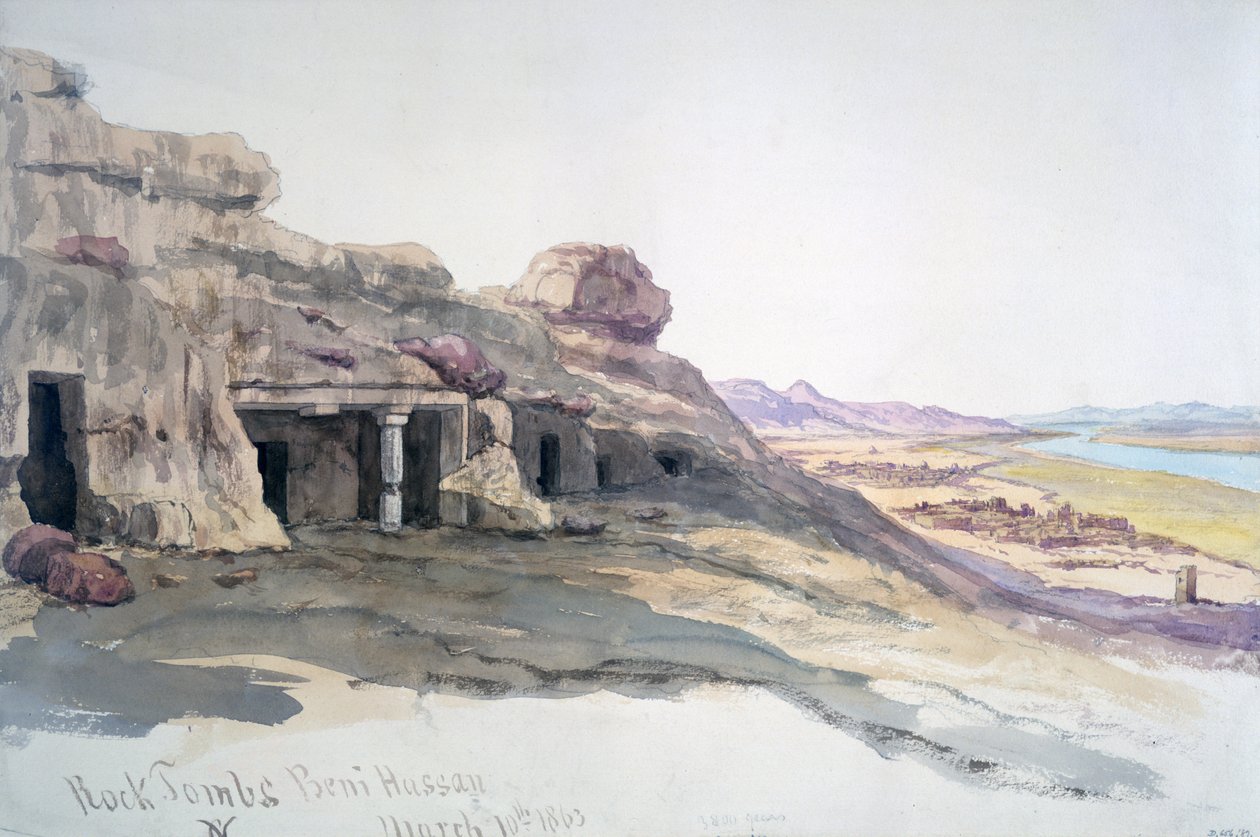 Rock Tombs Beni Hussan by Charles Vacher