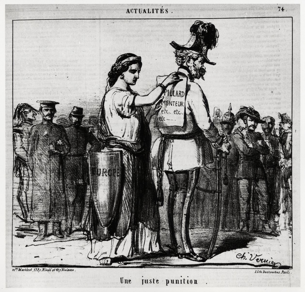 A fair punishment: Europe attaches a sign with the inscription 