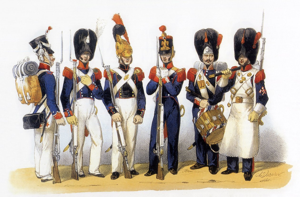 Uniforms of French Army: National Guard (Infantry) by Charles Vernier