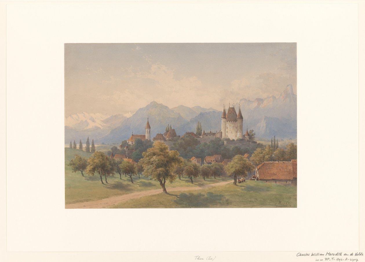 View of Thun, Switzerland by Charles William Meredith van de Velde