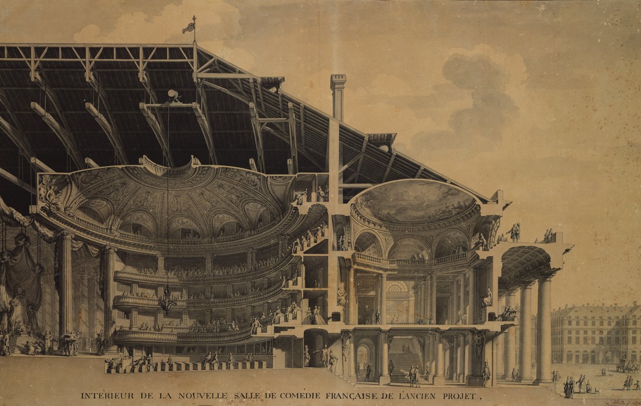 Interior of the new Salle de Comedie-Francaise in the Théâtre de l
