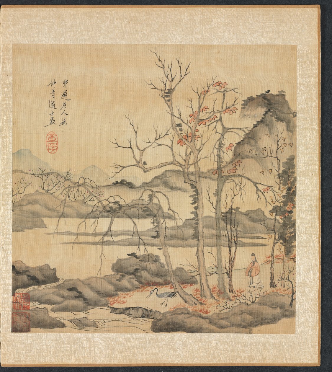 Daoist and Crane in Autumn Landscape by Chen Hongshou