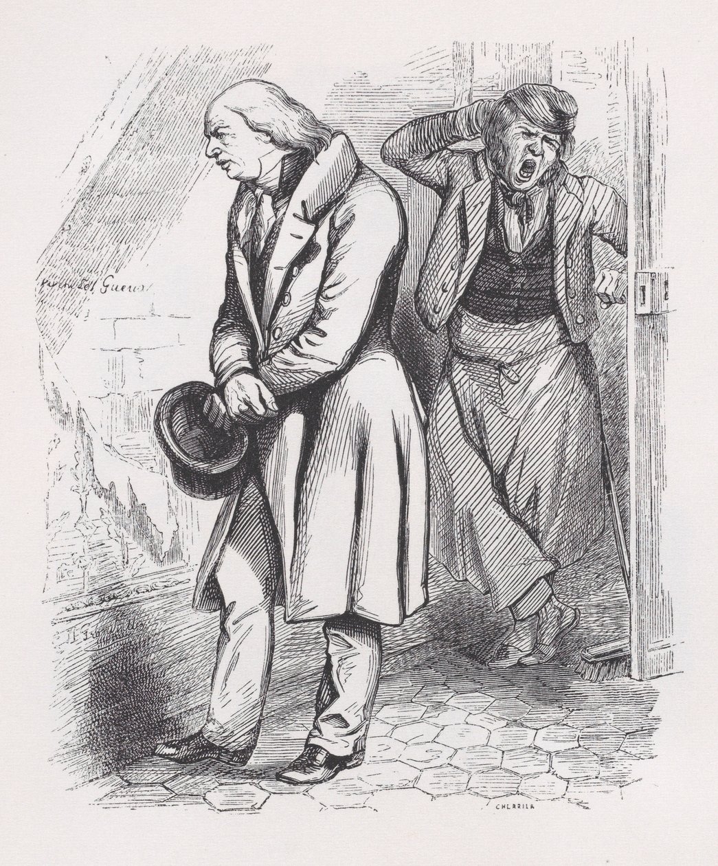 The Attic from The Complete Works of Béranger, 1836 by Cherrier