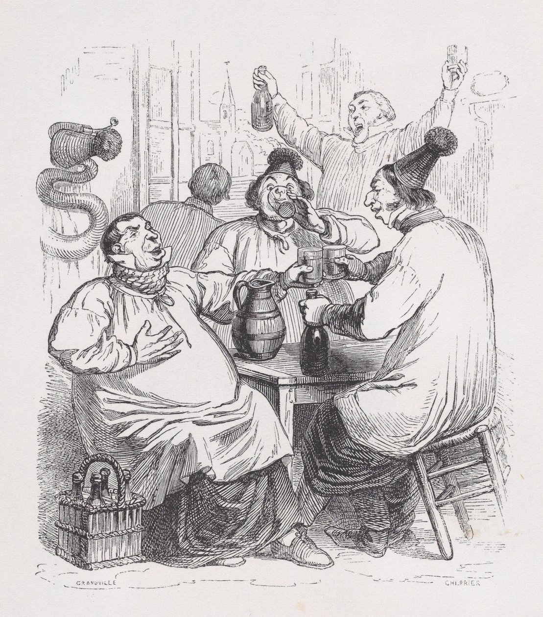 The Parish Singers from The Complete Works of Béranger by Cherrier