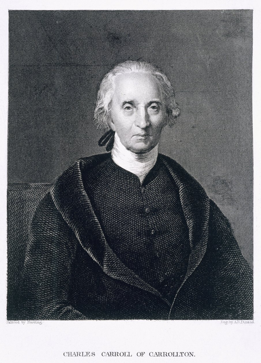 Charles Carroll of Carrollton, engraved by Asher Brown Durand by Chester Harding
