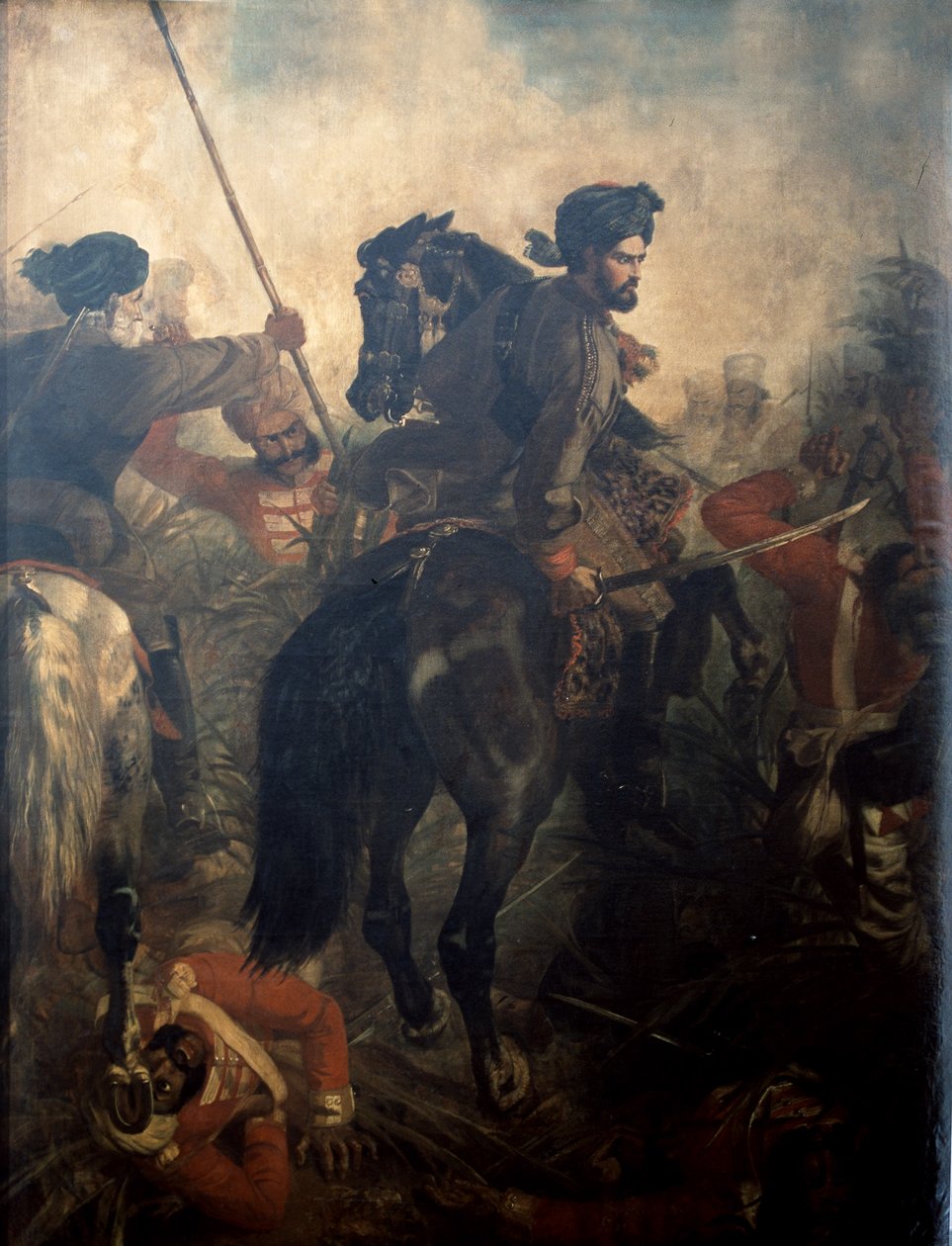 Captain Dighton MacNaghten Probyn at the Battle of Agra on 10th of October 1857 by Chevalier Louis William Desanges