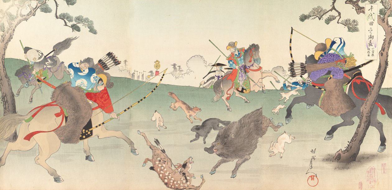Chiyoda Castle Album of Men, 1897 by Chikanobu Yoshu