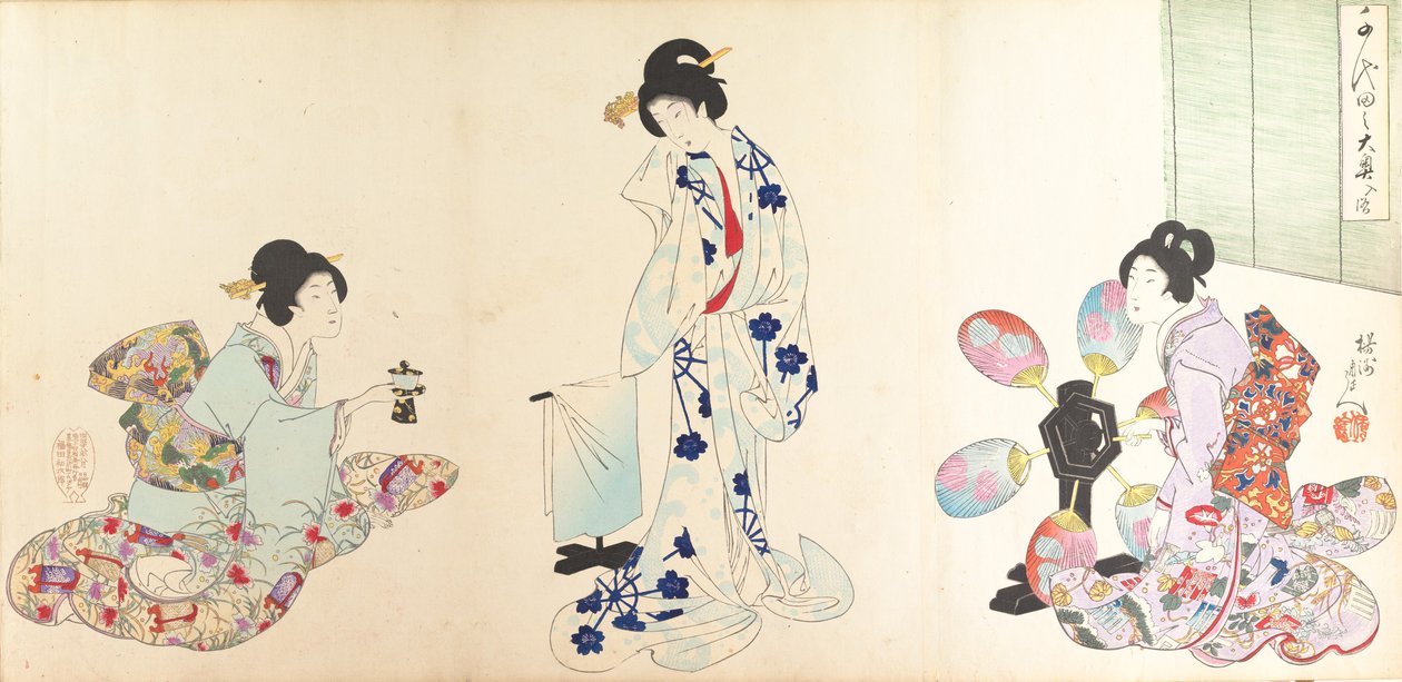 Chiyoda Castle Album of Women by Chikanobu Yoshu