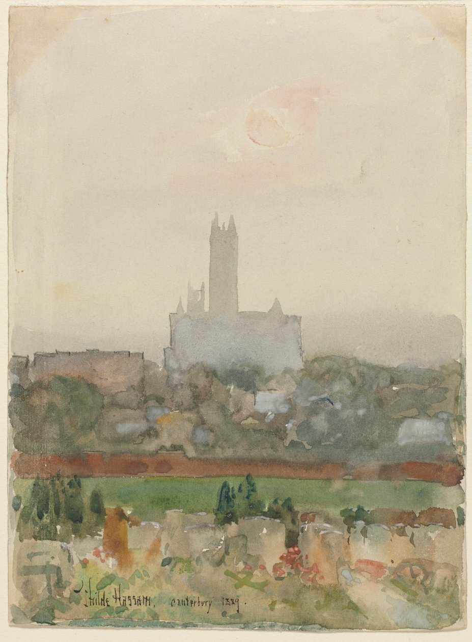 Canterbury Cathedral by Childe Frederick Hassam